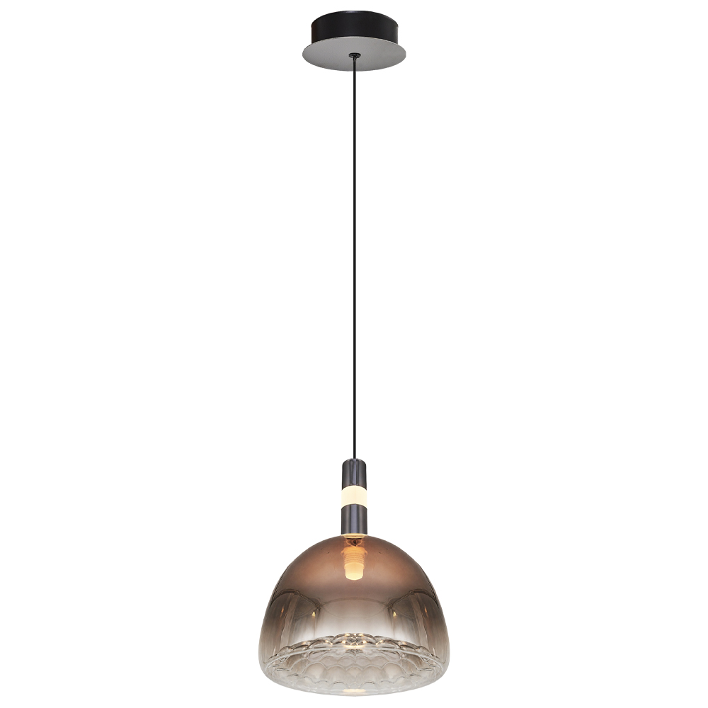 Krom-Sarı Cam LED Avize 18x120 cm (5w) — görsel 4
