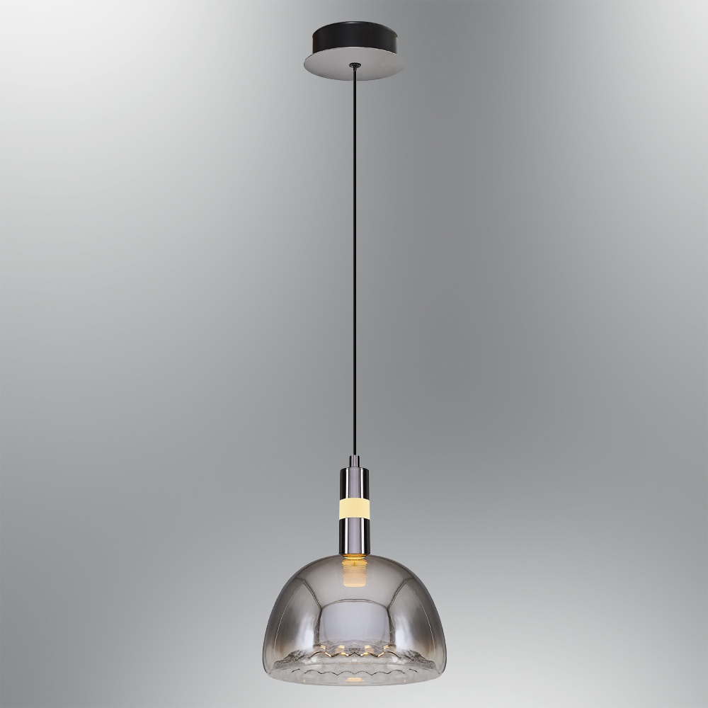 Krom-Sarı Cam LED Avize 18x120 cm (5w) — görsel 5
