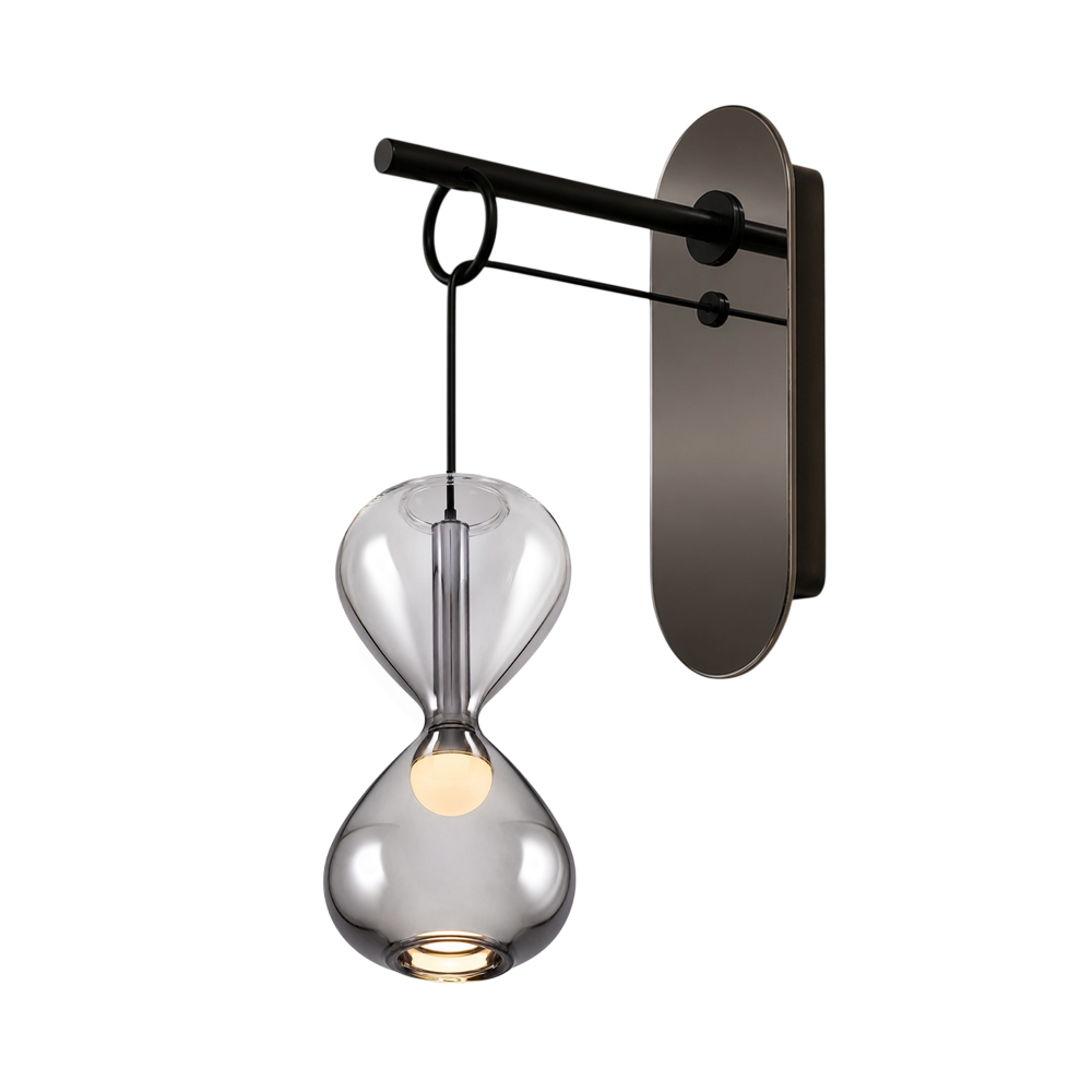 Krom-Sarı Cam LED Aplik 25x35 cm — görsel 3