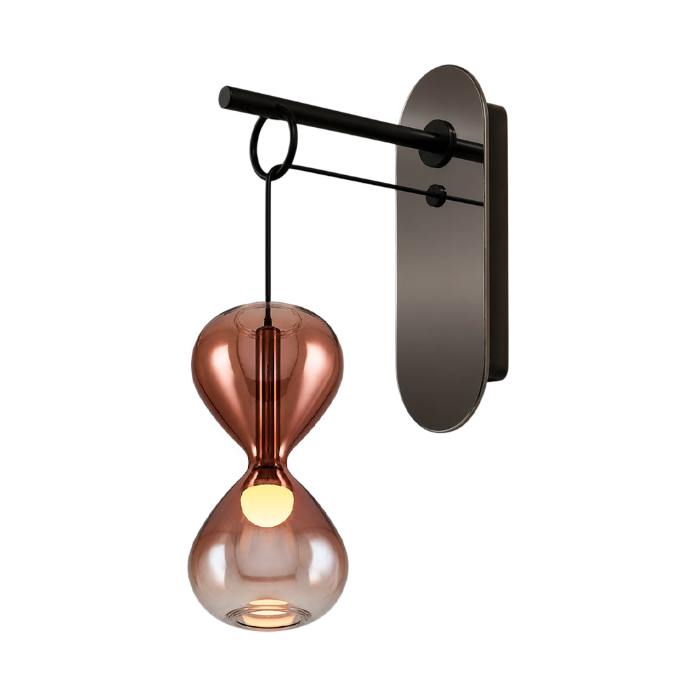 Krom-Sarı Cam LED Aplik 25x35 cm — görsel 5