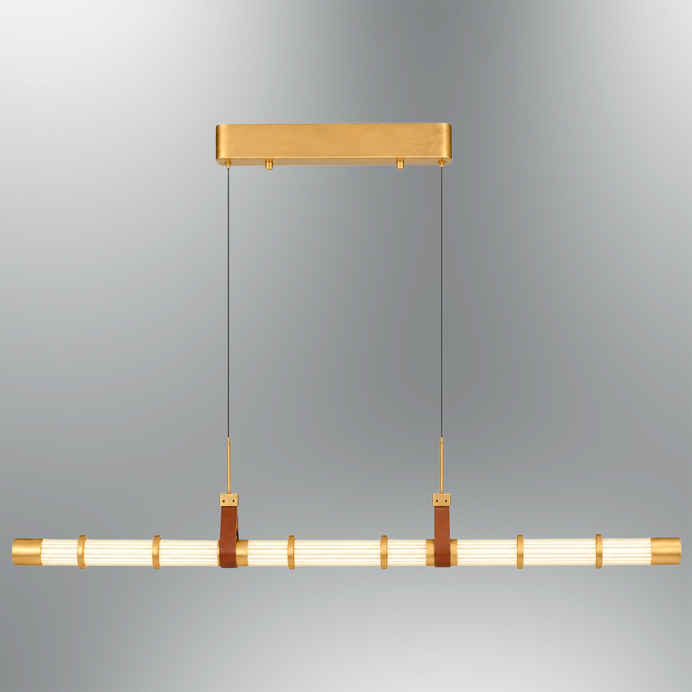 Sarı-Siyah Cam LED Avize 115x120 cm — görsel 2