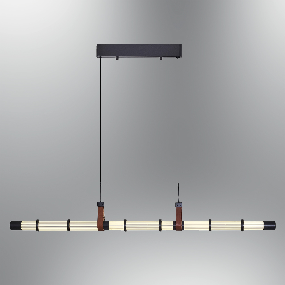 Sarı-Siyah Cam LED Avize 115x120 cm — görsel 4