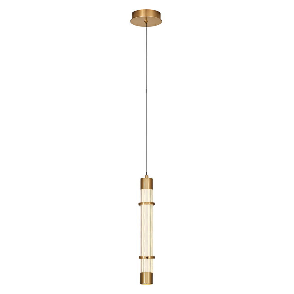 Sarı-Siyah Cam LED Avize 4x120 cm (8w) — görsel 3