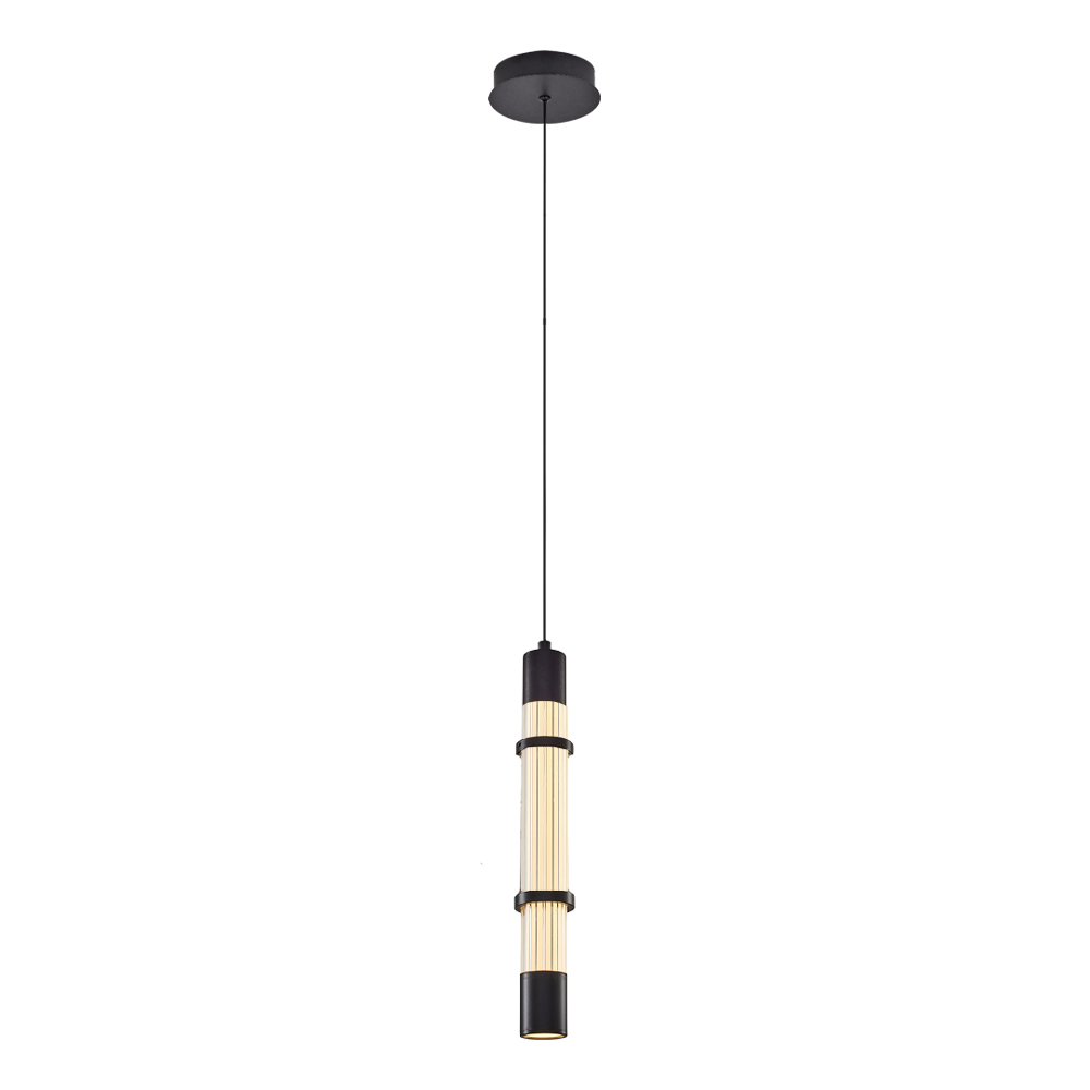 Sarı-Siyah Cam LED Avize 4x120 cm (8w) — görsel 5