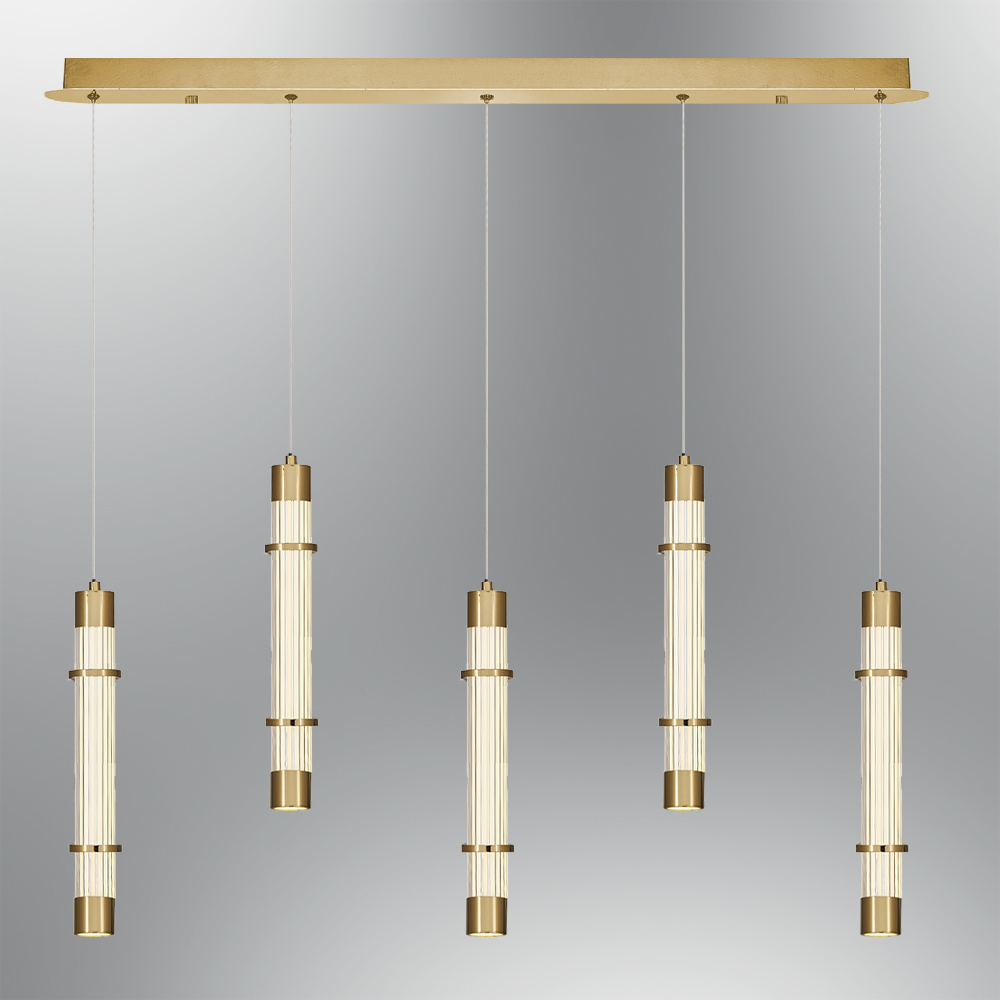 Sarı-Siyah Cam LED Avize 95x120 cm — görsel 2