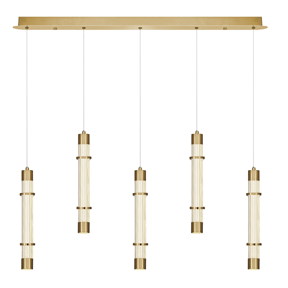 Sarı-Siyah Cam LED Avize 95x120 cm — görsel 3