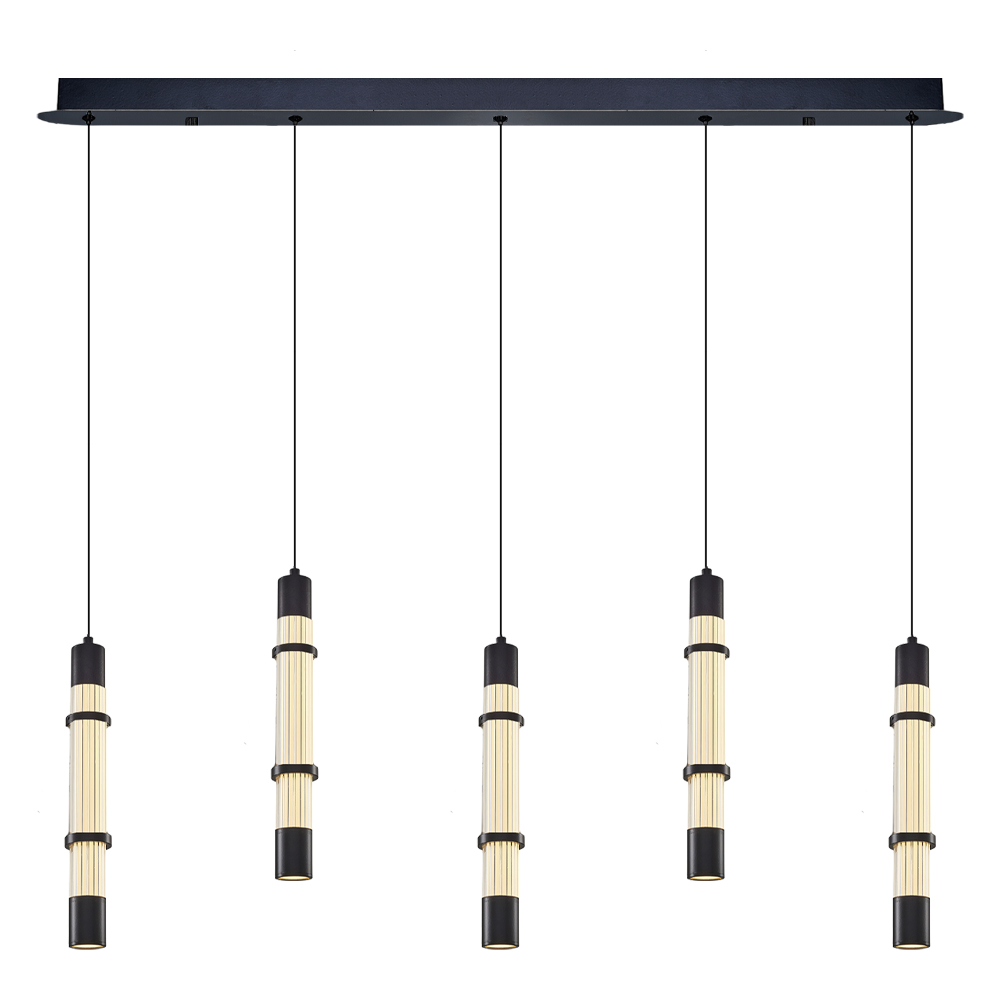 Sarı-Siyah Cam LED Avize 95x120 cm — görsel 6