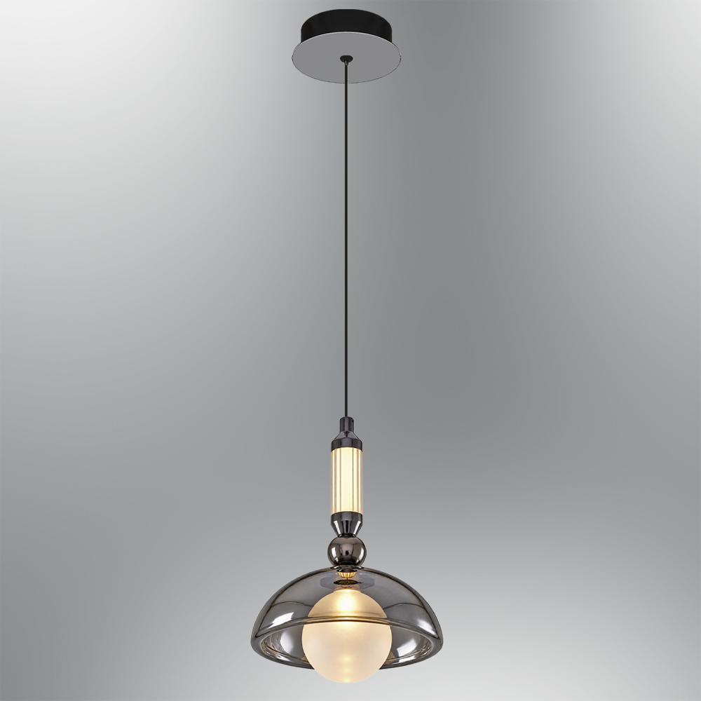 Amber-Gri Cam LED Avize 20x120 cm — görsel 5
