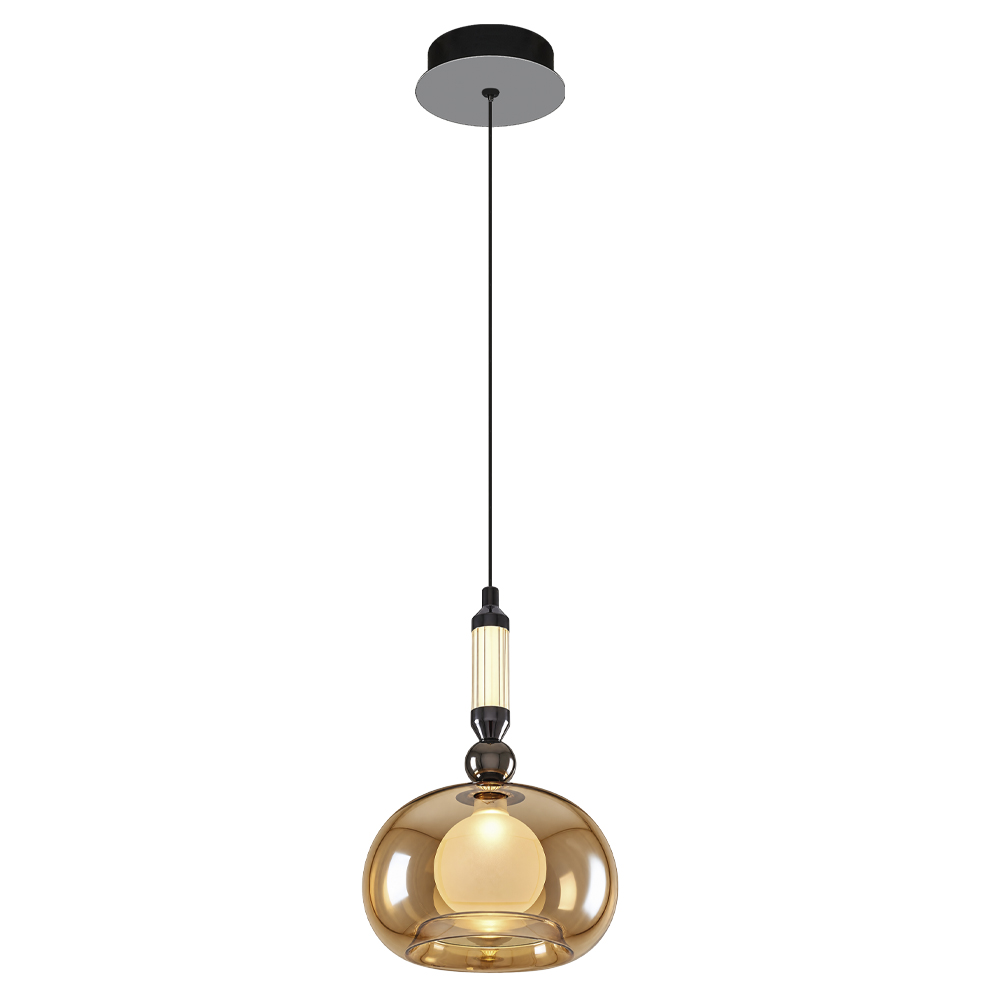 Amber-Gri Cam LED Avize 19x120 cm — görsel 3