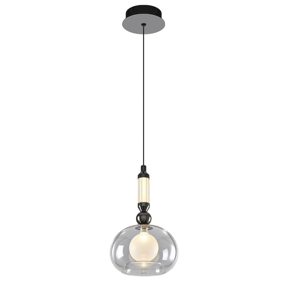 Amber-Gri Cam LED Avize 19x120 cm — görsel 4