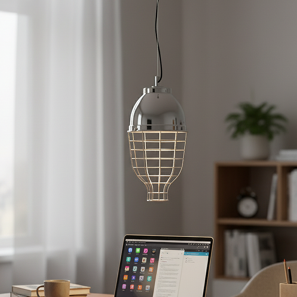 Krom-Rose gold Metal LED Avize 20x120 cm — görsel 5