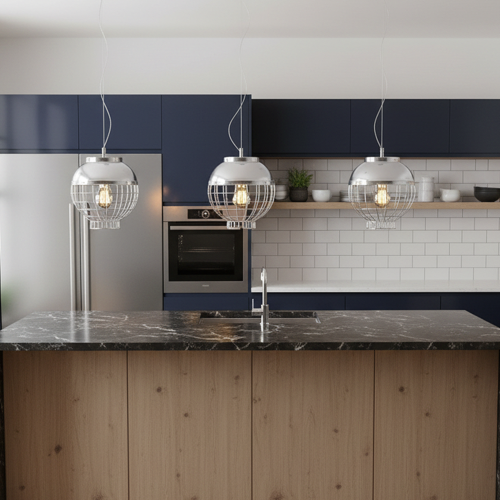 Krom-Rose gold Metal LED Avize 30x120 cm — görsel 7