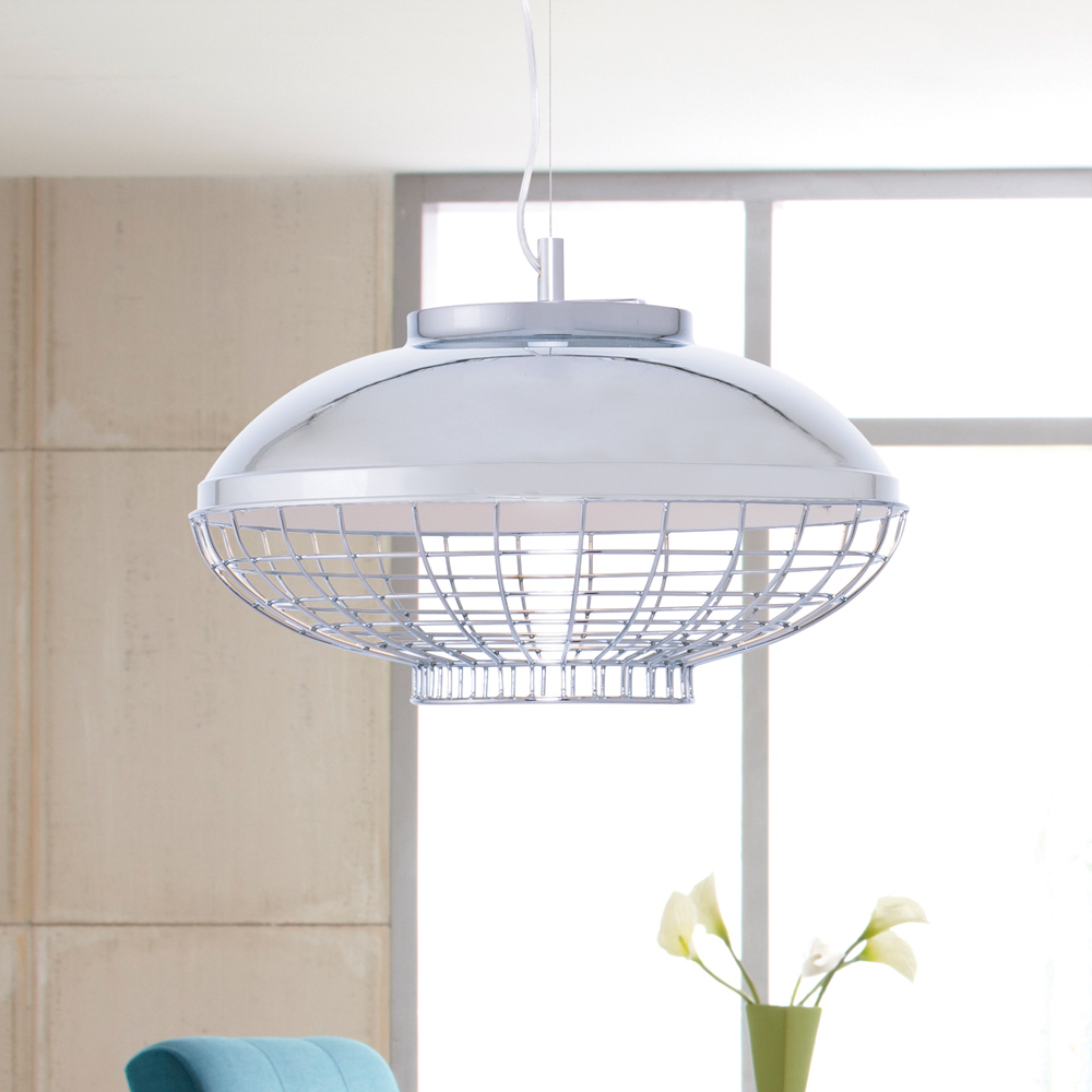 Krom Metal LED Avize 40x120 cm — görsel 3