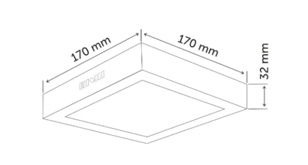 12W Sıva Üstü Kare Panel İnoled — görsel 2