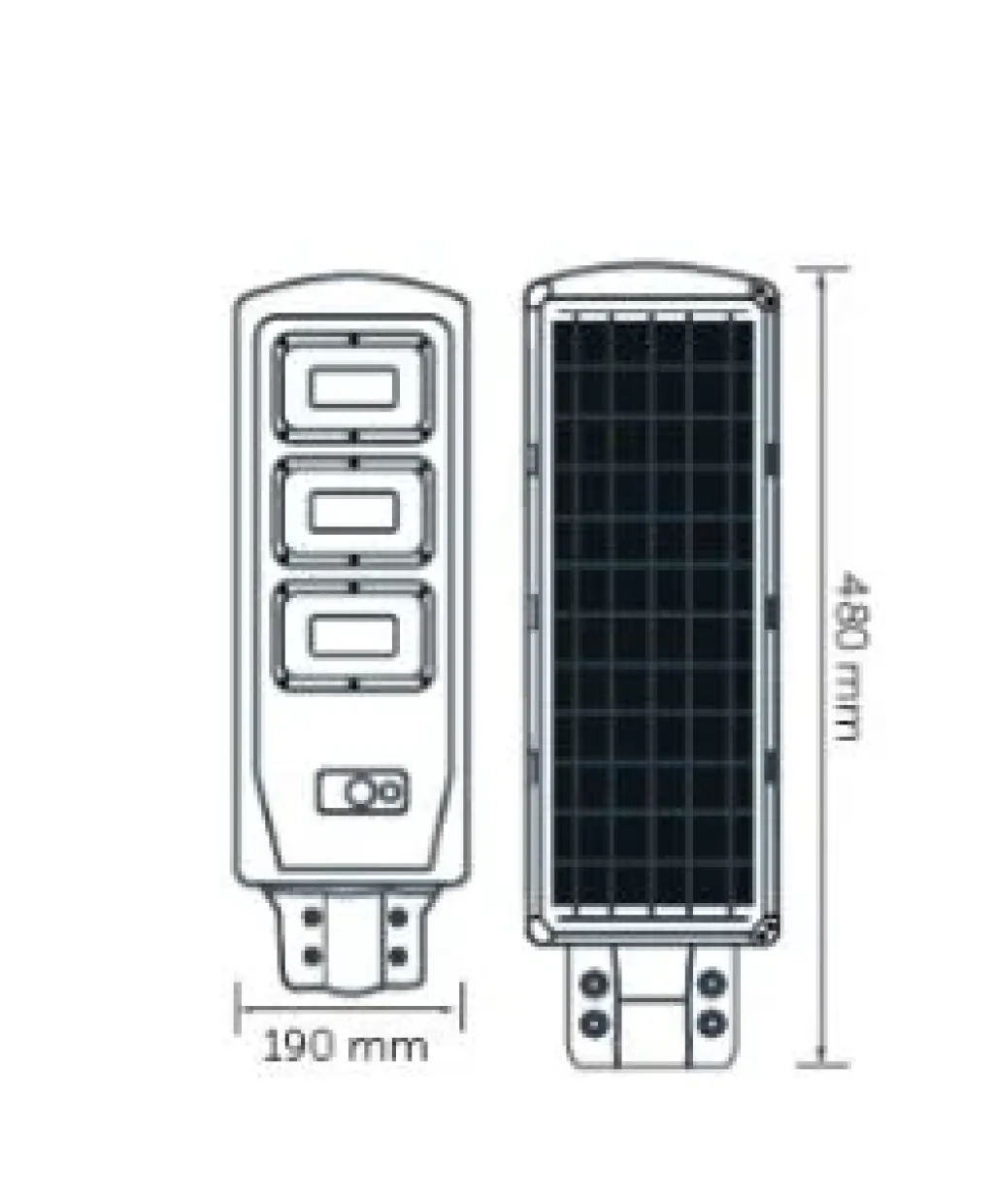 90W İnoled Solar Sokak Armatürü — görsel 2