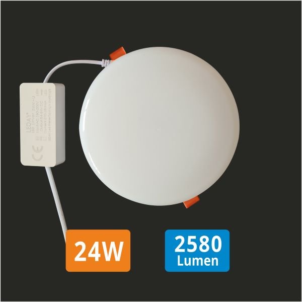 Çerçevesiz LED Panel — Kasasız Gömme Armatür, 18W–36W — 24W · Ayarlı Çerçevesiz LED Panel — Kasasız Gömme Armatür, 18W–36W — 24W · Ayarlı
