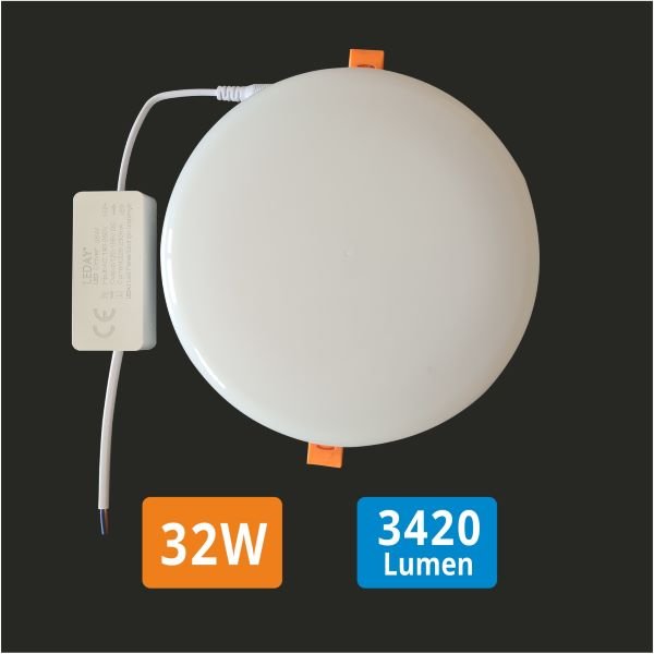 Çerçevesiz LED Panel — Kasasız Gömme Armatür, 18W–36W — 24W · Ayarlı Çerçevesiz LED Panel — Kasasız Gömme Armatür, 18W–36W — 24W · Ayarlı