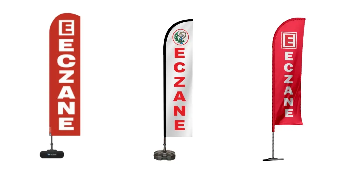 Eczane Yelken Bayrak — 75x300 cm Eczane Yelken Bayrak — 75x300 cm