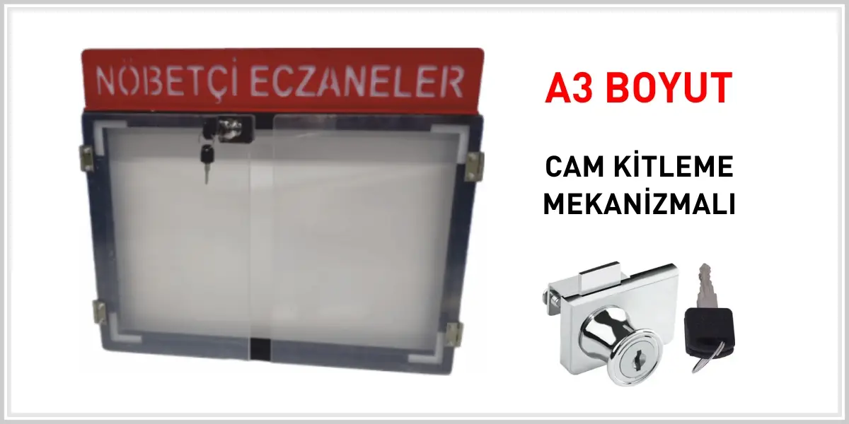 Nöbetçi Eczane Panosu — 30x45 cm (A4) Nöbetçi Eczane Panosu — 30x45 cm (A4)