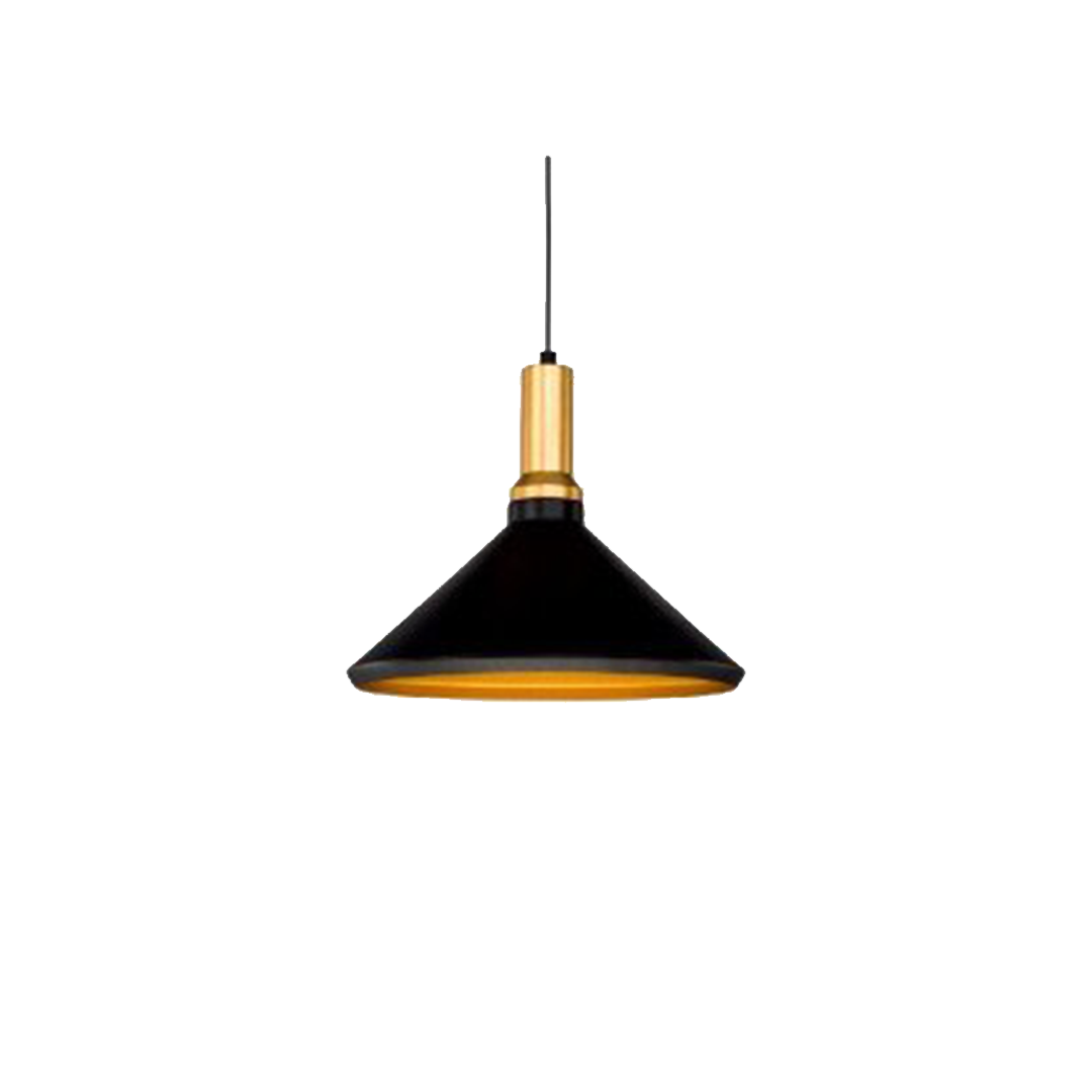 Dekoratif Sarkıt Armatür (Siyah+Gold Duy+35CM)