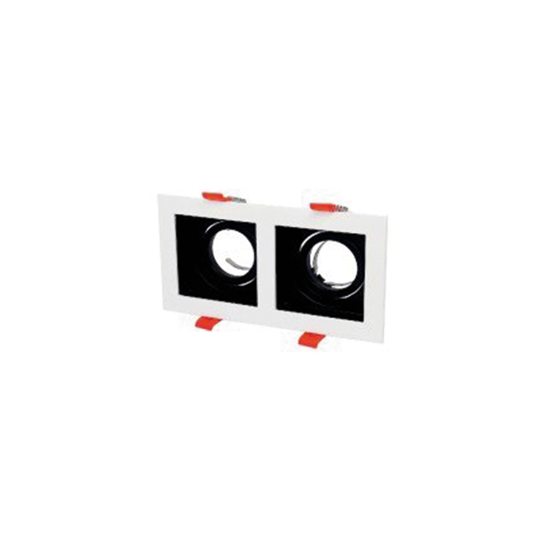 Square Spotlight (Double White+Black) Kare Spot (İkili Beyaz+Siyah)