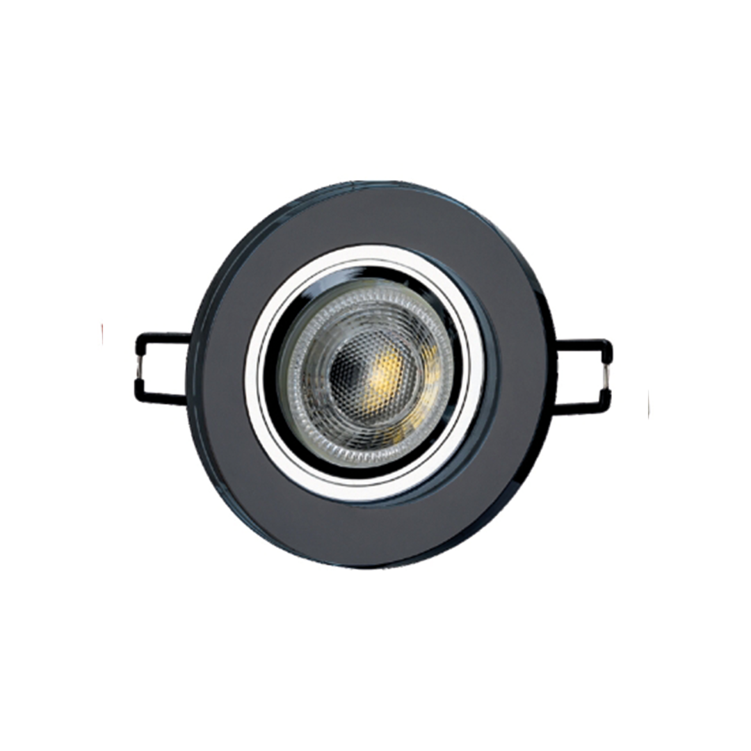 Lily Decorative Glass Spotlight Grey Zambak Dekoratif Cam Spotlight Gri
