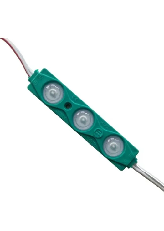 12 Volt Green 1,5 Watt 3 Piece Lens 2835 Advertiser Module (10 12 Volt Yeşil 1,5 Watt 3 lü Lensli 2835 Reklamcı Modül (10 Adet)