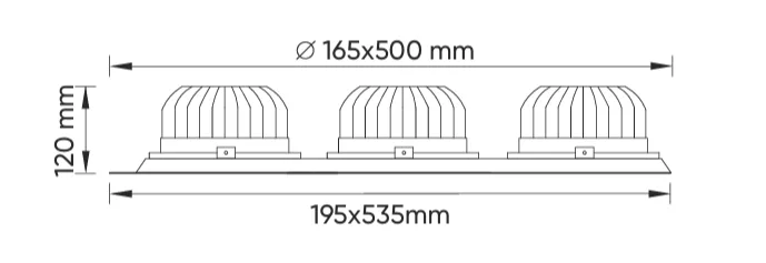 120W Тройная Встраиваемая LED Спот 120W Тройная Встраиваемая LED Спот