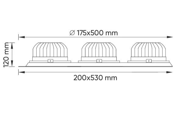 120W Üçlü Çift Renk Özel Seri Ankastre LED Spot — görsel 2