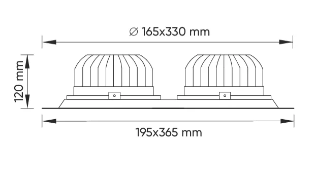 80W İkili Ankastre LED Spot — görsel 2