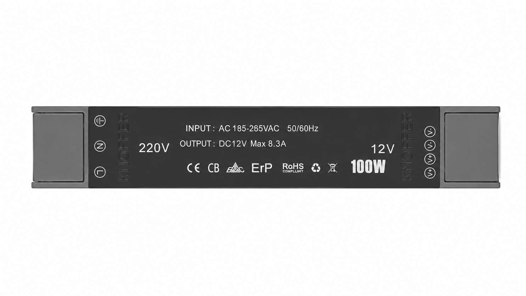 100W فائق نحيف 12V LED قدرة مصدر 100W Ultra Slim 12V LED Güç Kaynağı