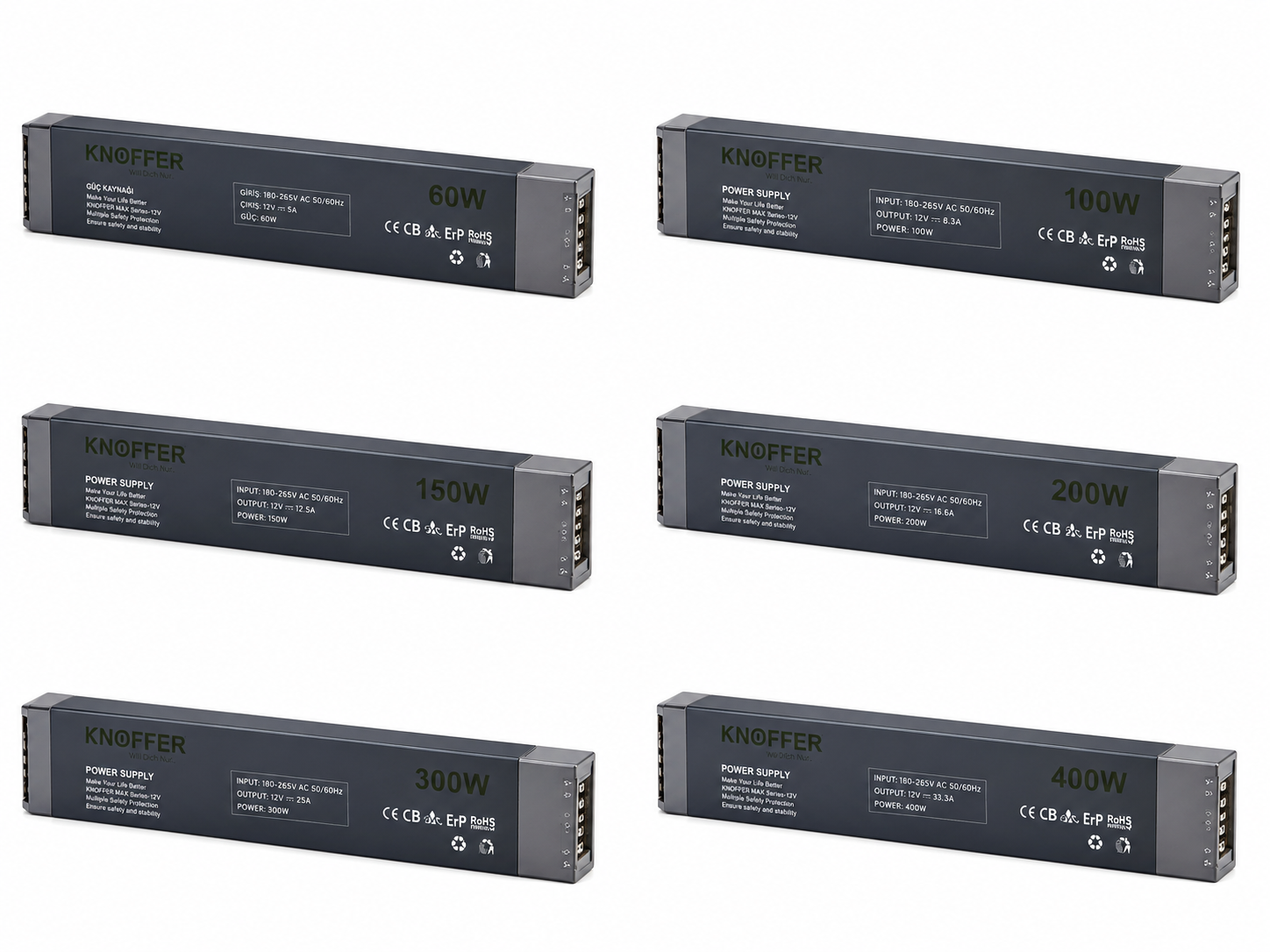 200W Ultra Slim 12V LED Güç Kaynağı — görsel 2