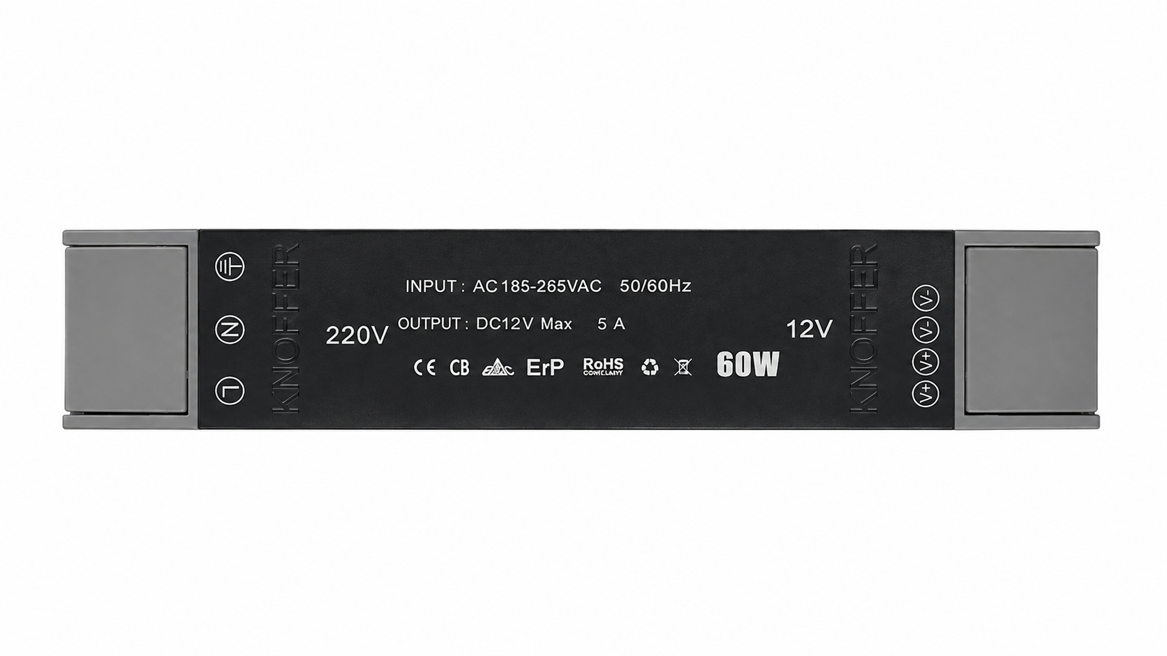 60W فائق نحيف 12V LED قدرة مصدر 60W Ultra Slim 12V LED Güç Kaynağı