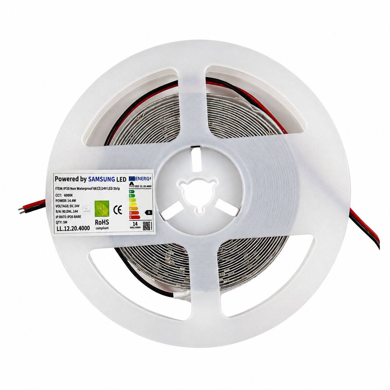 SAMSUNG ŞERİT LED SAMSUNG 60 LEDLİ 2835 SMD 4000K ŞERİT LED 12V 14.4W IP20 — görsel 3