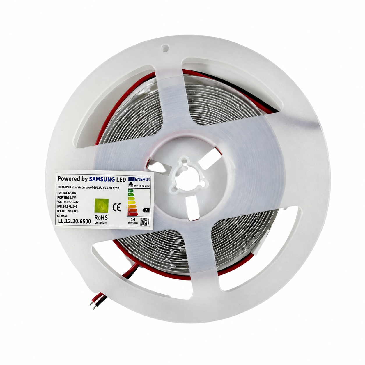 SAMSUNG ŞERİT LED SAMSUNG 60 LEDLİ 2835 SMD 6500K ŞERİT LED 12V 14.4W IP20 — görsel 3