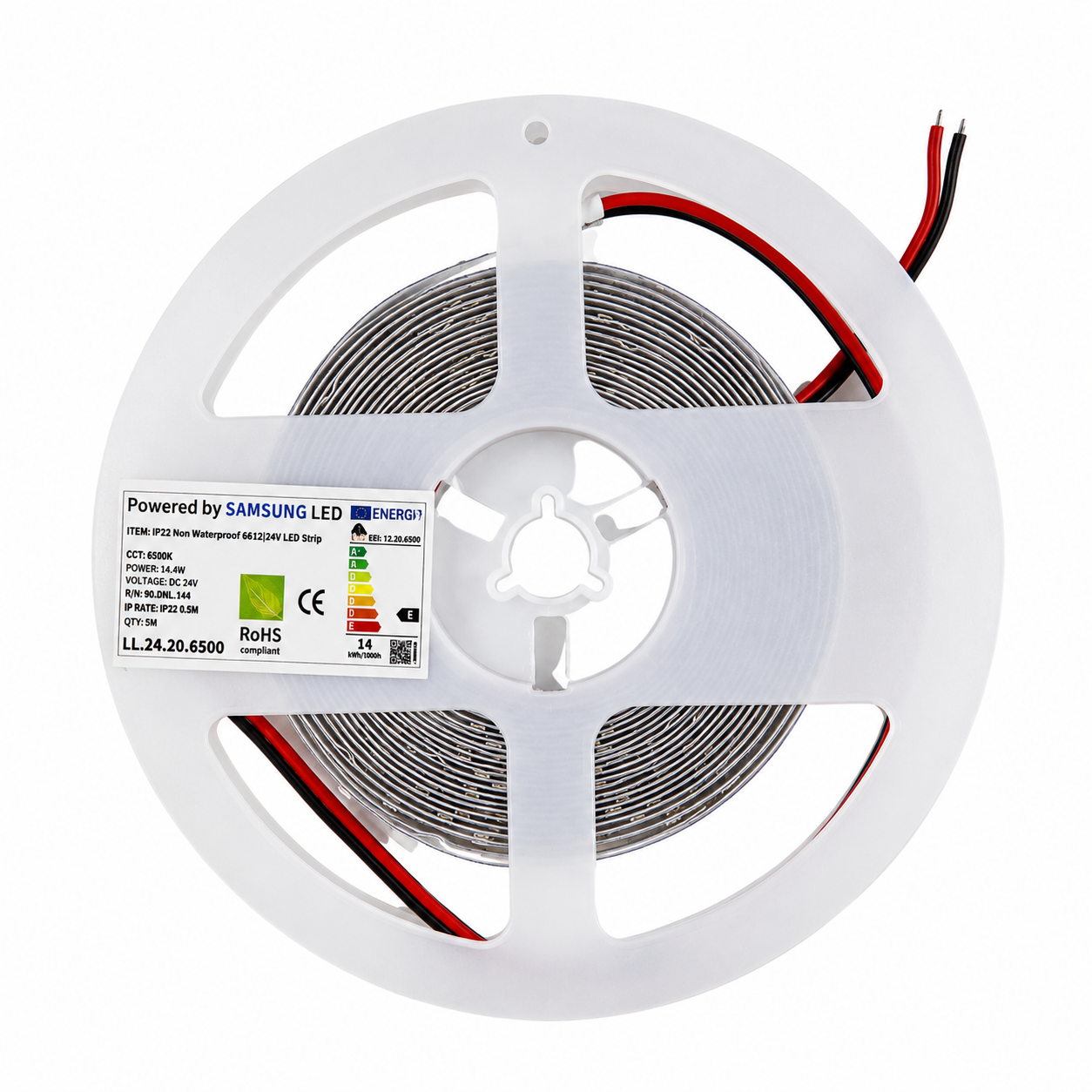 SAMSUNG ŞERİT LED SAMSUNG 60 LEDLİ 2835 SMD 6500K ŞERİT LED 24V 14.4W IP20 — görsel 3