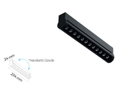 Slim Magnet Armatür – 12W Slim Magnet Armatür – 12W