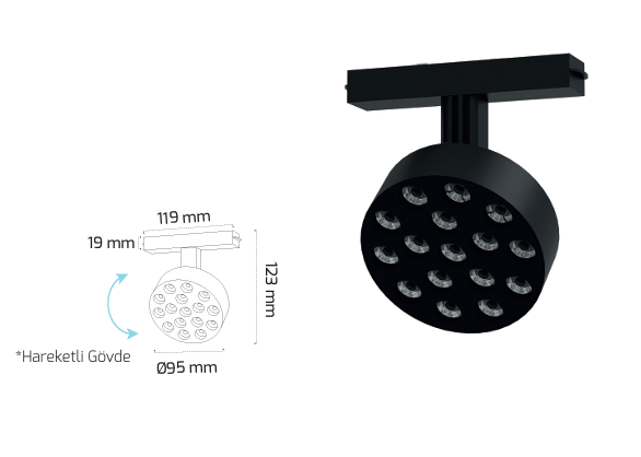 Slim Magnet Armatür – 15W Slim Magnet Armatür – 15W
