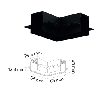 Slim Trimless Magnet Ray L Dönüş Aparatı (Tavan)