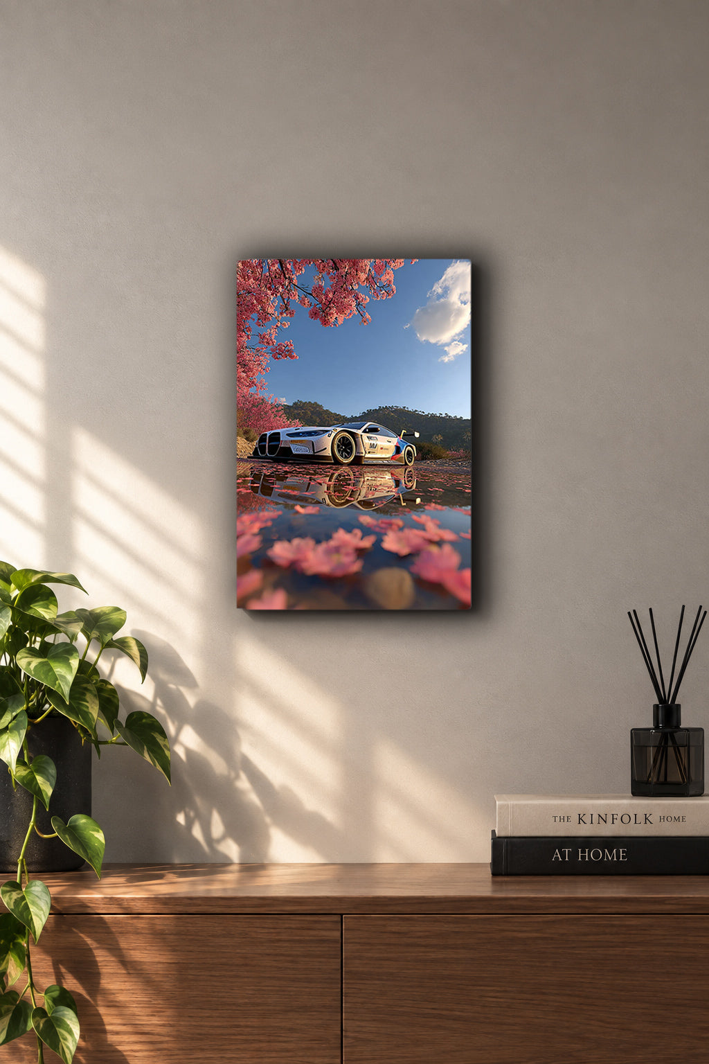 BMW M4 GT3 Sakura Reflection Metal Pared Cuadro