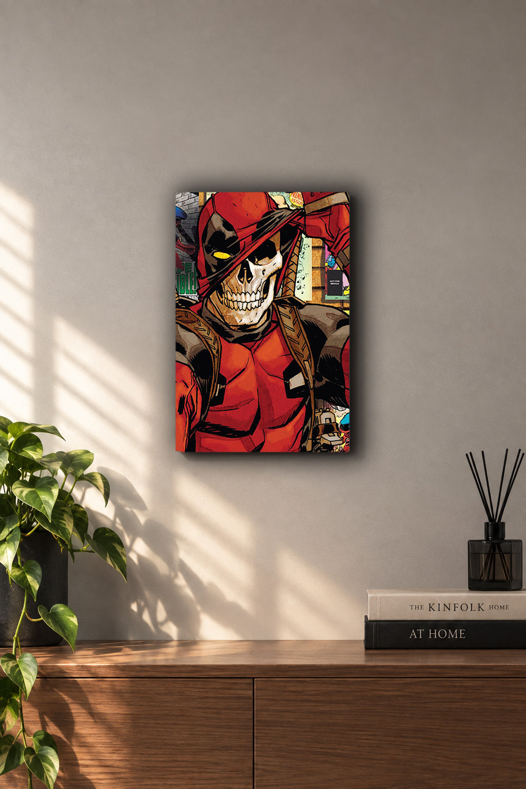 Deadpool Skull Mask Metal Duvar Tablosu Deadpool Skull Mask Metal Duvar Tablosu