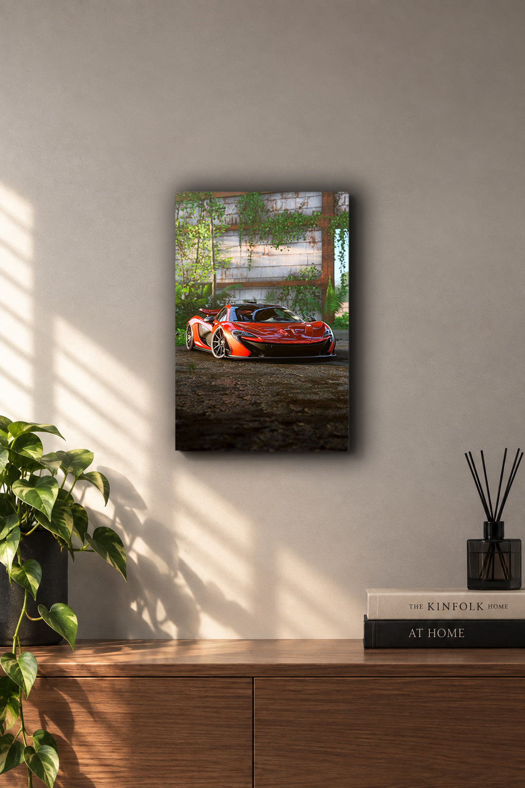 Forza Horizon McLaren P1 Abandoned Garage Metal Duvar Tablosu Forza Horizon McLaren P1 Abandoned Garage Metal Duvar Tablosu