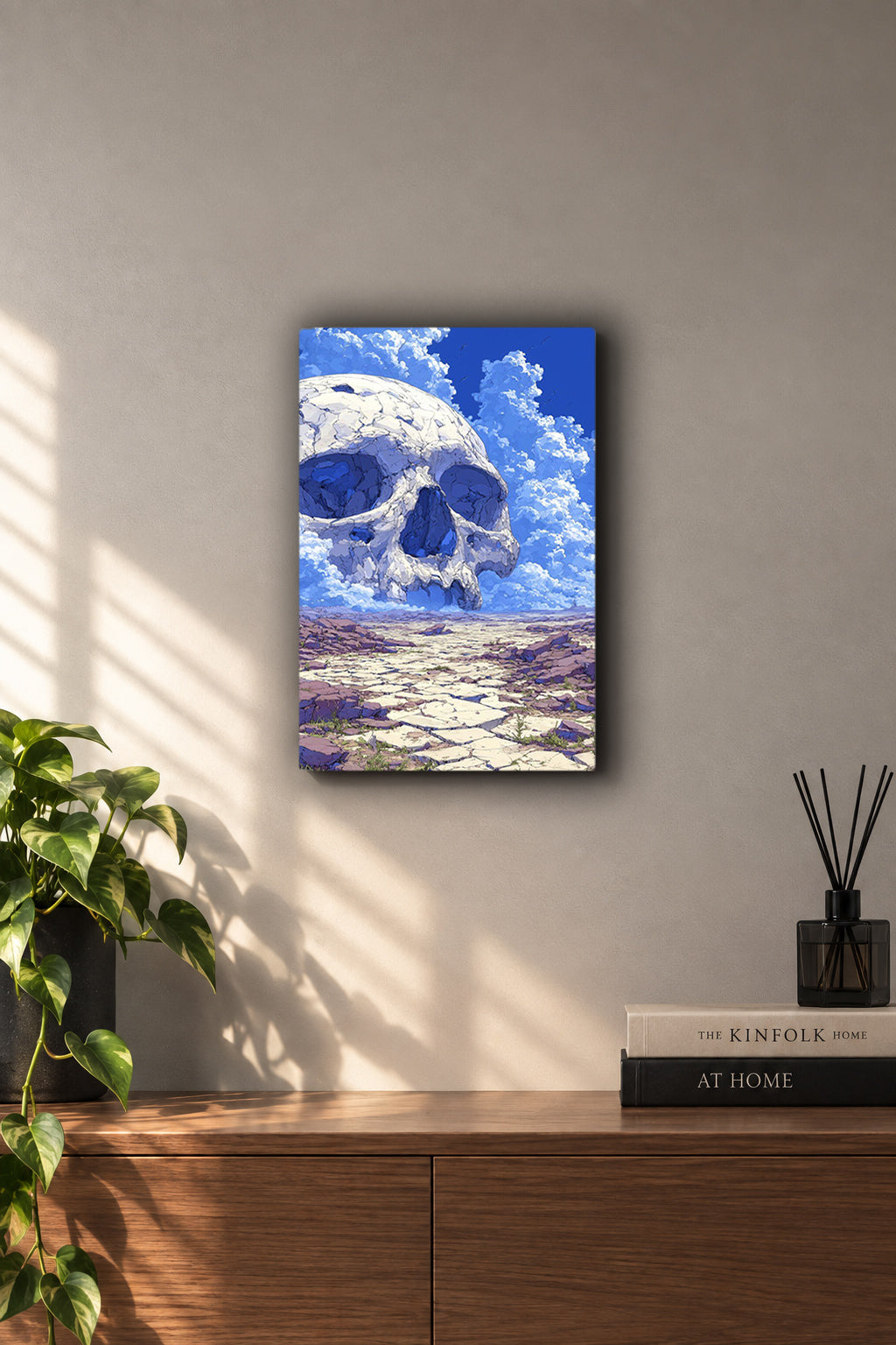 Giant Skull Cloudscape Anime Metal Duvar Tablosu Giant Skull Cloudscape Anime Metal Duvar Tablosu