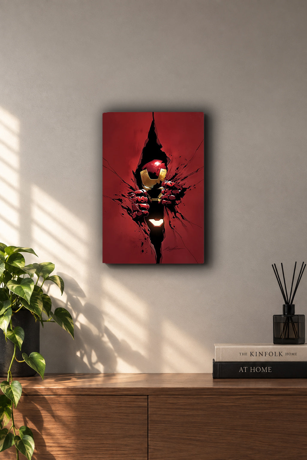 Iron Man Breakthrough Shadow Minimalist Metal Duvar Tablosu Iron Man Breakthrough Shadow Minimalist Metal Duvar Tablosu