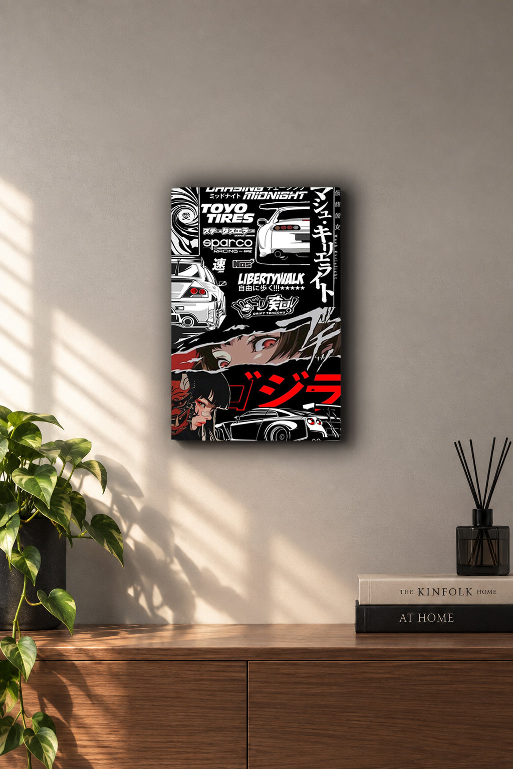 JDM Midnight Drift Manga Collage Metal Duvar Tablosu JDM Midnight Drift Manga Collage Metal Duvar Tablosu