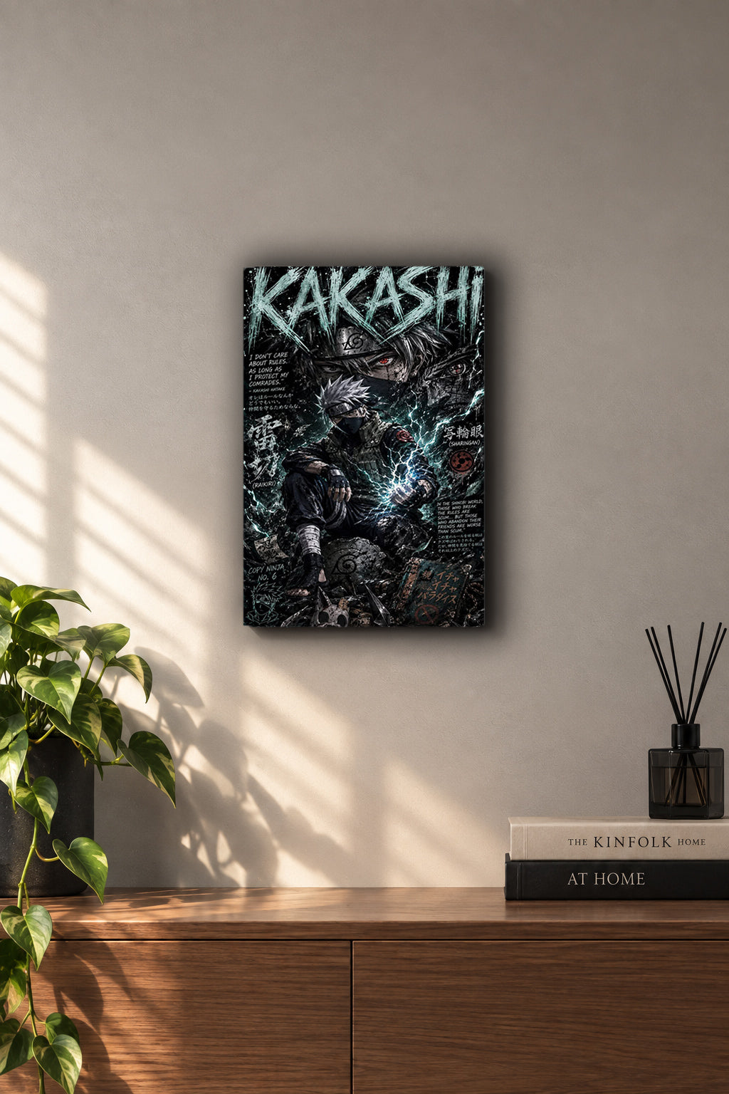 Kakashi Hatake Raikiri Chidori Metal Duvar Tablosu Kakashi Hatake Raikiri Chidori Metal Duvar Tablosu