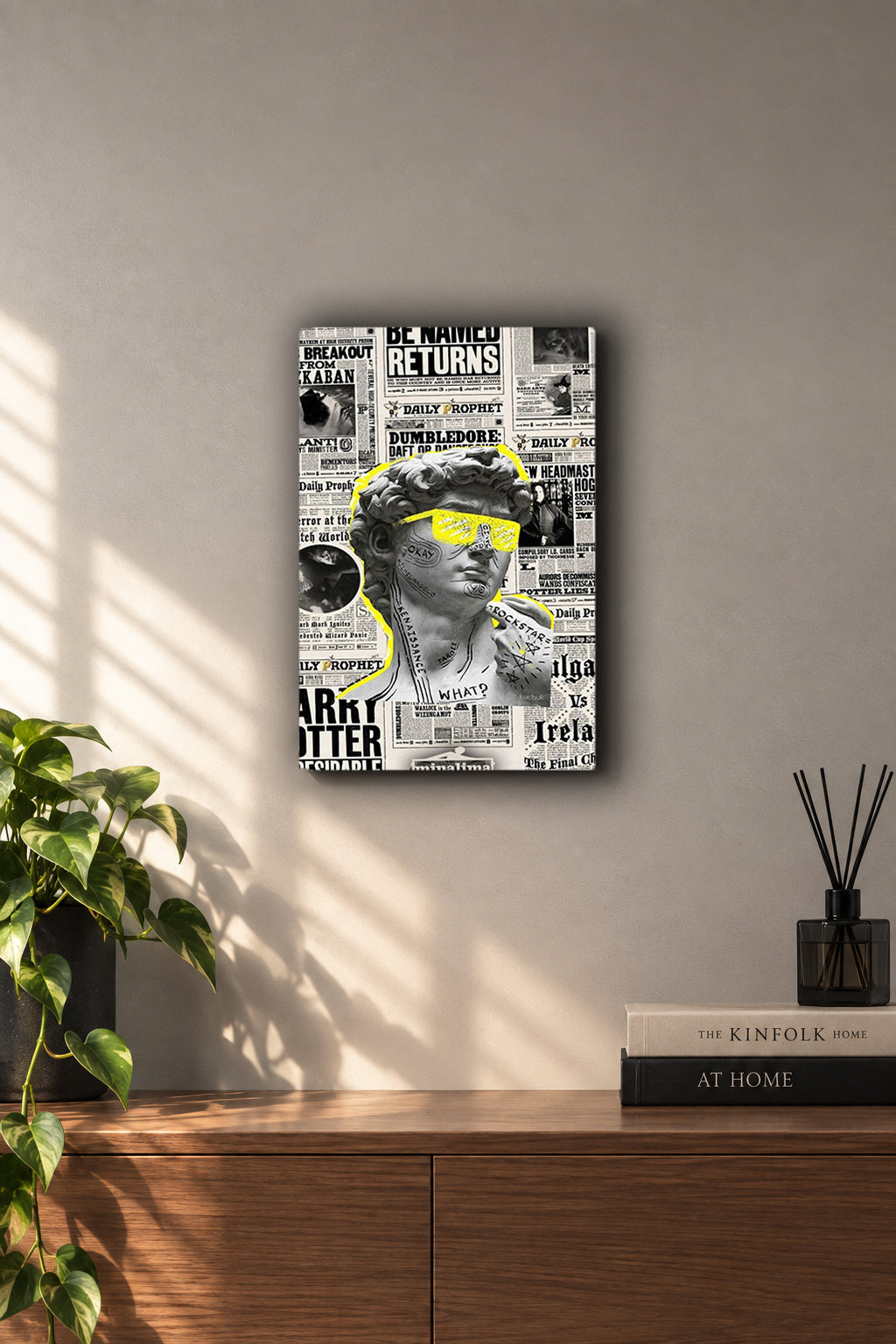Michelangelo David Rockstar Pop Art Metal Duvar Tablosu Michelangelo David Rockstar Pop Art Metal Duvar Tablosu