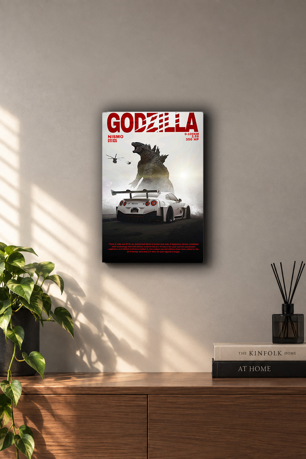Nissan GT-R R35 Nismo Godzilla Metal Wall Artwork