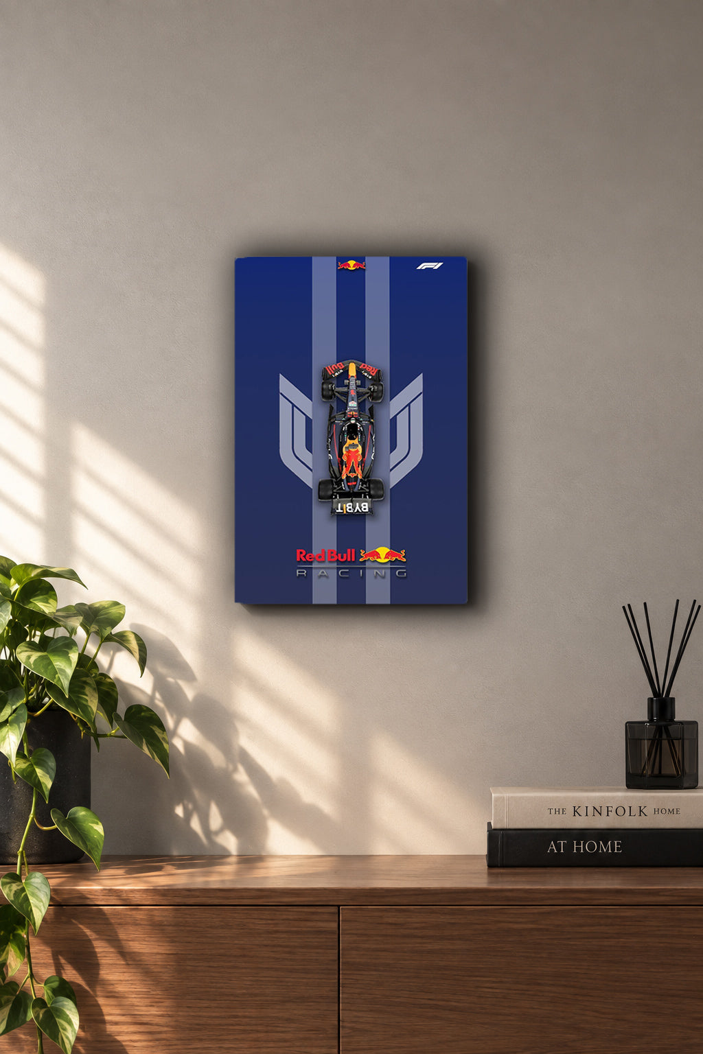 Red Bull Racing F1 Team Navy Blue Minimalist Metal Duvar Tablosu Red Bull Racing F1 Team Navy Blue Minimalist Metal Duvar Tablosu