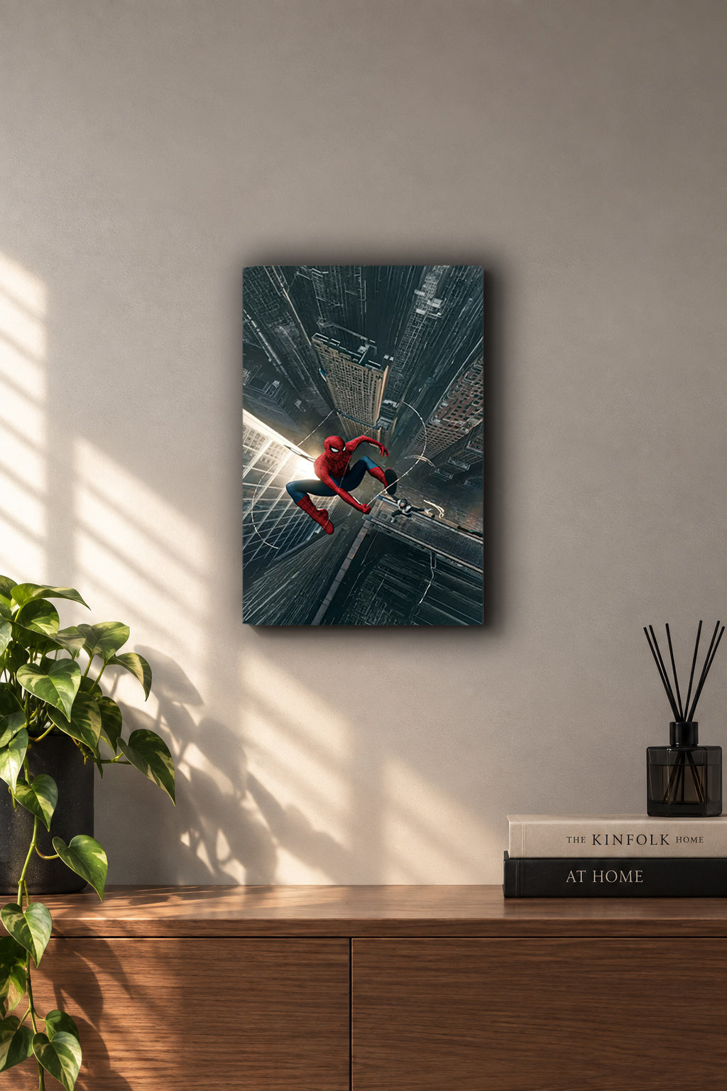 Spider-Man Skyscraper Free Fall Metal Duvar Tablosu Spider-Man Skyscraper Free Fall Metal Duvar Tablosu